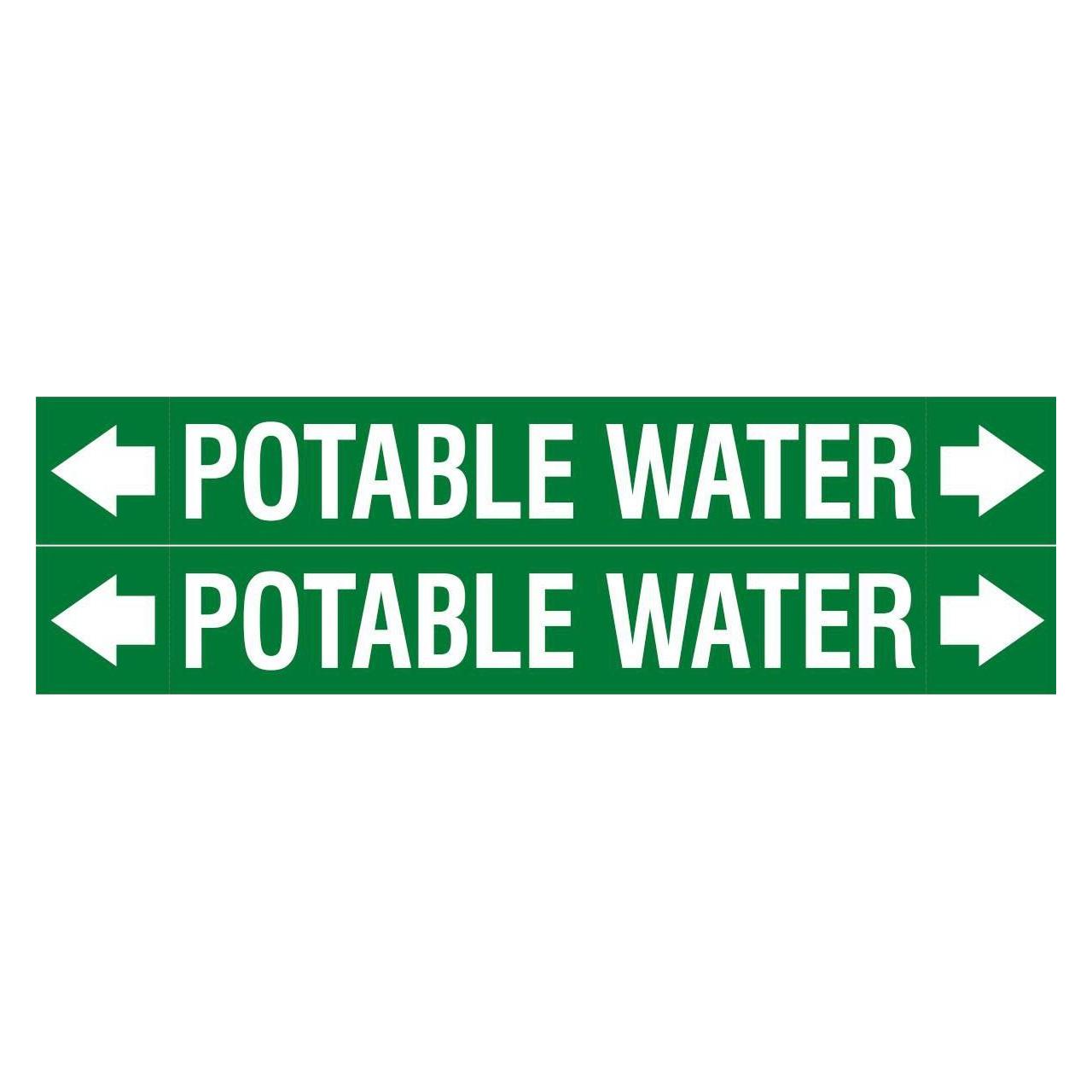 Brady ASME - Rohrmarkierer - Potable Water (ASMEPM-50X345MM-POTABLE WATER)