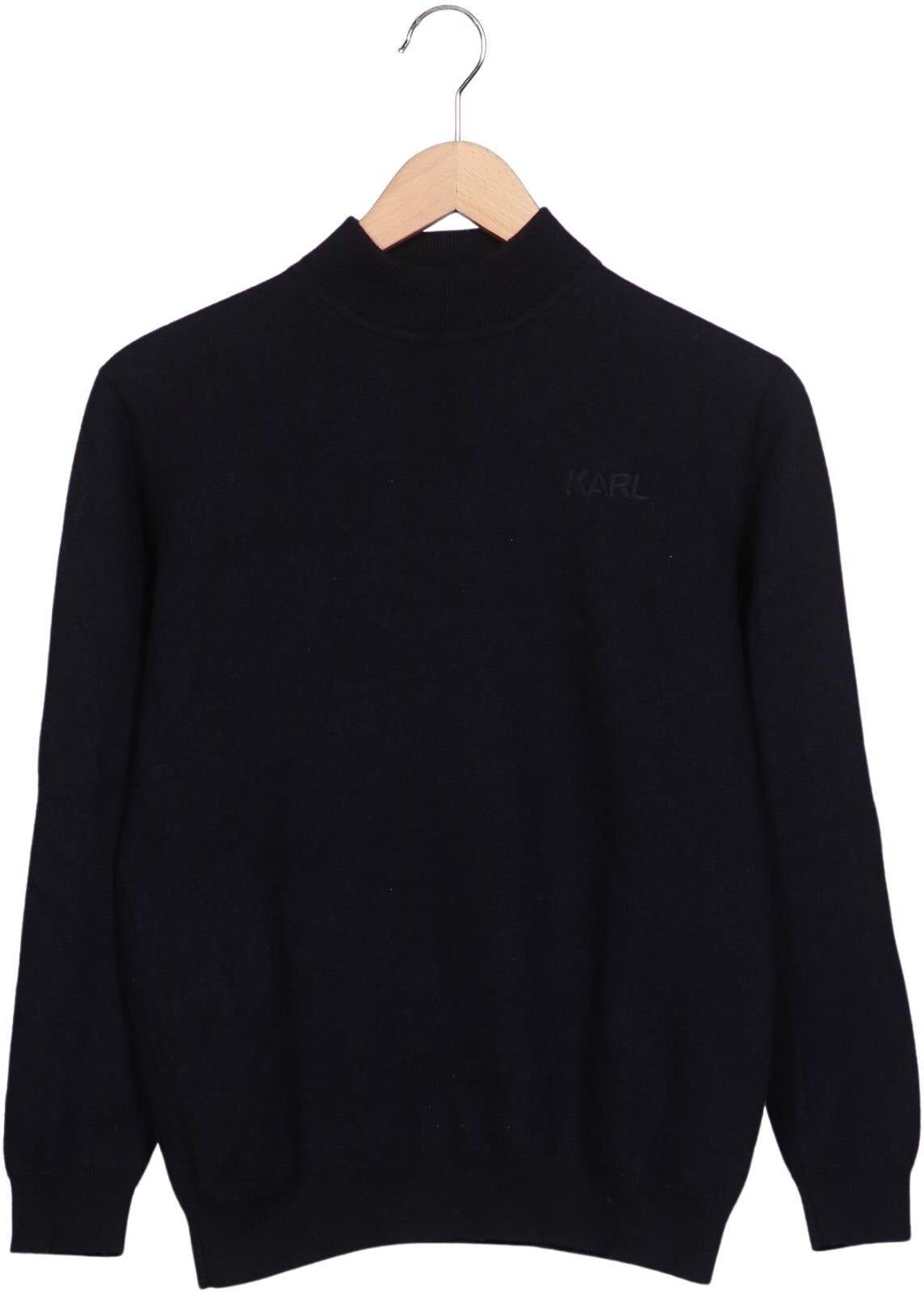 Karl by Karl Lagerfeld Herren Pullover, Marineblau, Gr. L, Wolle - Second Hand