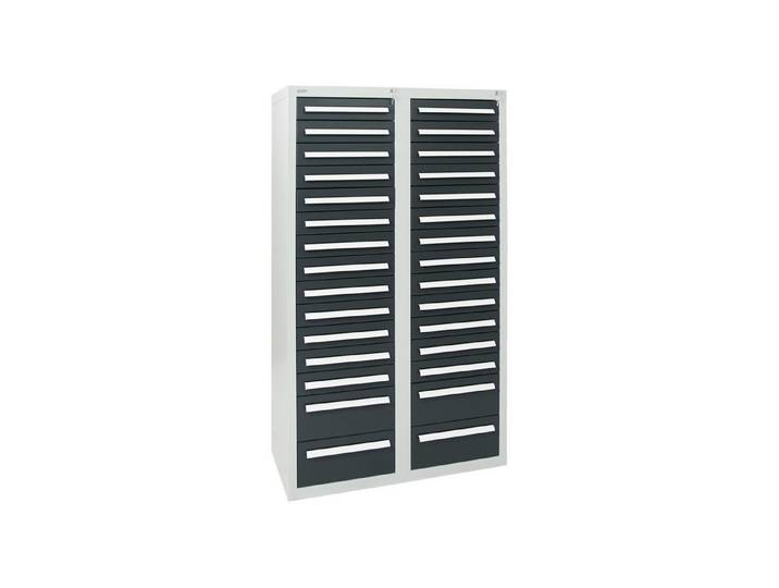 Stumpf Metall GmbH Hängeregisterschrank Stumpf Schubladenschrank Serie T-100/35-1, RAL 7035/7016, 30 Schublade