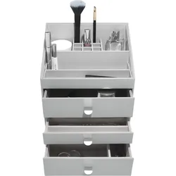 Stackers Pebble Kosmetik-Organizer mit 3 Schubladen, grau