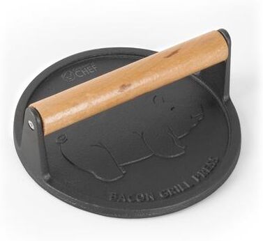 Commercial Chef "Cast Iron 7"" Round Grill Press"
