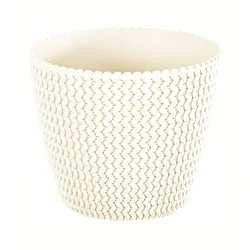 Prosperplast - Runde Kunststoffpflanztöpfe 5L Splofy in Creme, Ø21,8 x 18,4 cm