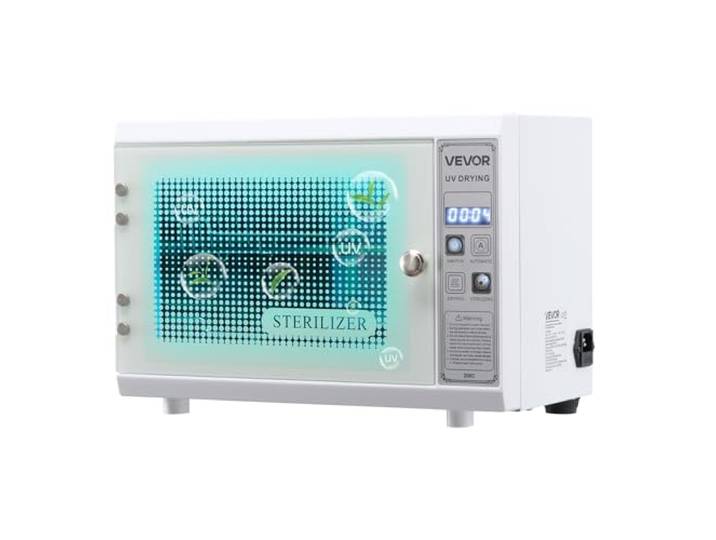VEVOR Stérilisateur UV 12 L\, Armoire de Désinfection UV Multifonctionnelle avec Minuterie\, Longueur d'Onde 185 nm\, Porte en Verre Trempé\, pour Laboratoires\, Maison\, Salons de Manucure et de Beauté