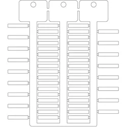 Brady, Zubehör Maschine, ACS-Kennzeichnung, weiss, 4 x 23 mm, 3 Reihen