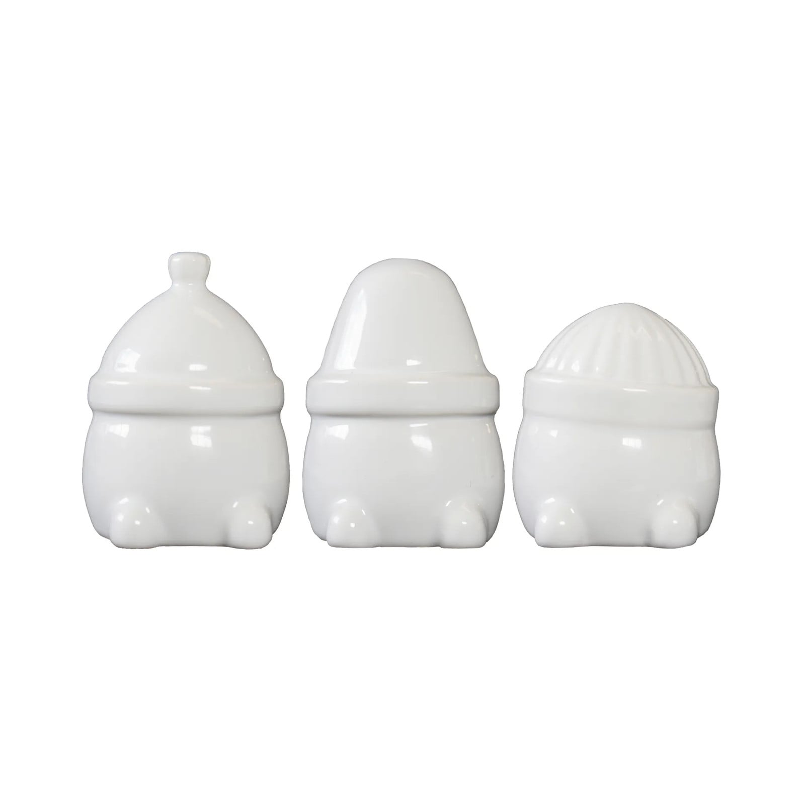 DBKD Hipster Triplets kerstdecoratie 3-pack Shiny white