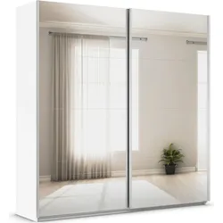 Rauch Möbel rauch Quadra Kleiderschrank 2-türig, mit Spiegel, Farbe Weiß Breite 226 cm