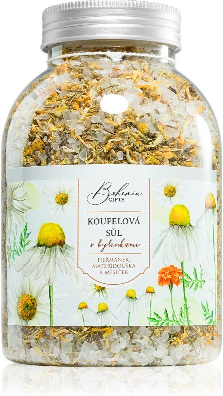 Bohemia Gifts Bohemia Natur bath salt with three kinds of herbs chamomile, calendula, thyme 1200 g