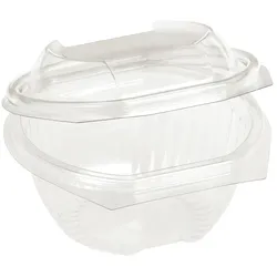 VEPATIM 50x BIO Salatschalen fixer Deckel aus Bio-Kunststoff PLA transparent  250ml