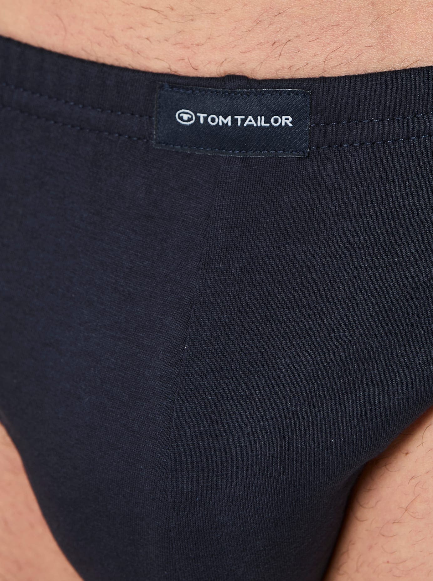 Slip TOM TAILOR, Herren, Gr. 6, 7 Stk., schwarz (marine), 100% Baumwolle, Unterhosen Slip marine 6, 7 Stk.