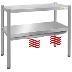 Beheizte Edelstahl-Durchreiche 800x350 mm - Höhe 700 mm PREMIUM -. GOLDINOX