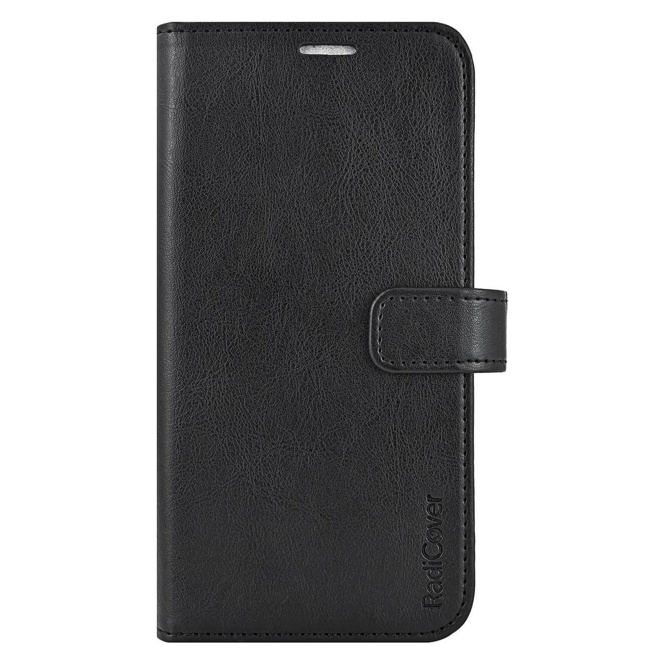 Radicover Flipcov Anti Radiation RFID 3 Karte MagS iPhone 16 Plus Schwarz PU (Apple iPhone 16 Plus) (RAD300)