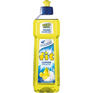 fit Spülmittel Lemon, mikroplastikfrei, biologisch abbaubar, höchste Fettlösekraft, Flasche, 500 ml