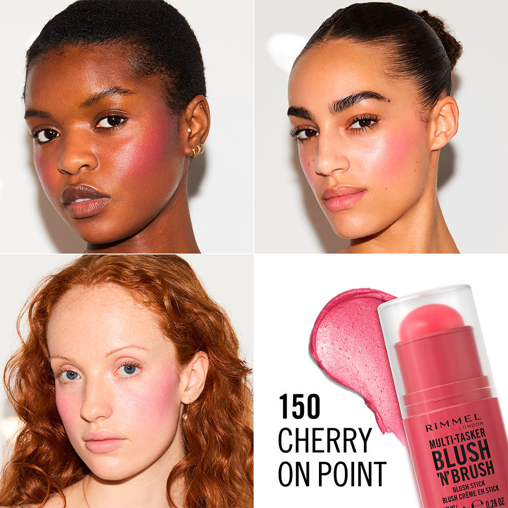 Rimmel London Blush ’N’ Brush MULTI-TÂCHES en stick #150-Cherry On Point