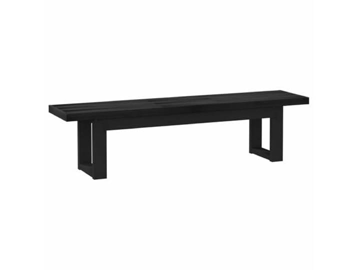 XHNIFBN Esstischbank NOAIN 180x41x45 cm Massivholz Kiefer Sitzbank Schwarz Stilvolle Holzbank mit Latten-Design für Esszimmer und Küche, pflegeleicht sowie vielseitig nutzbar in modernen Räumen.