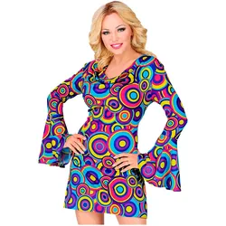 Widmann THE 70s GROOVY STYLE - blue bubbles (Kleid), XXL (XXL)
