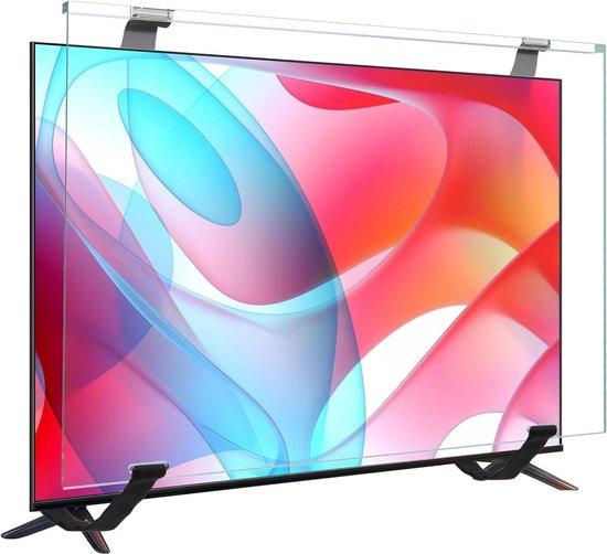 Transparente Acryl-TVscheibe für 32-55 Zoll Bildschirme - Display-Schutzfolie mit Einpunkt- und Zweipunktsicherung - Wandmontage für Fernseher/Computerbildschirm