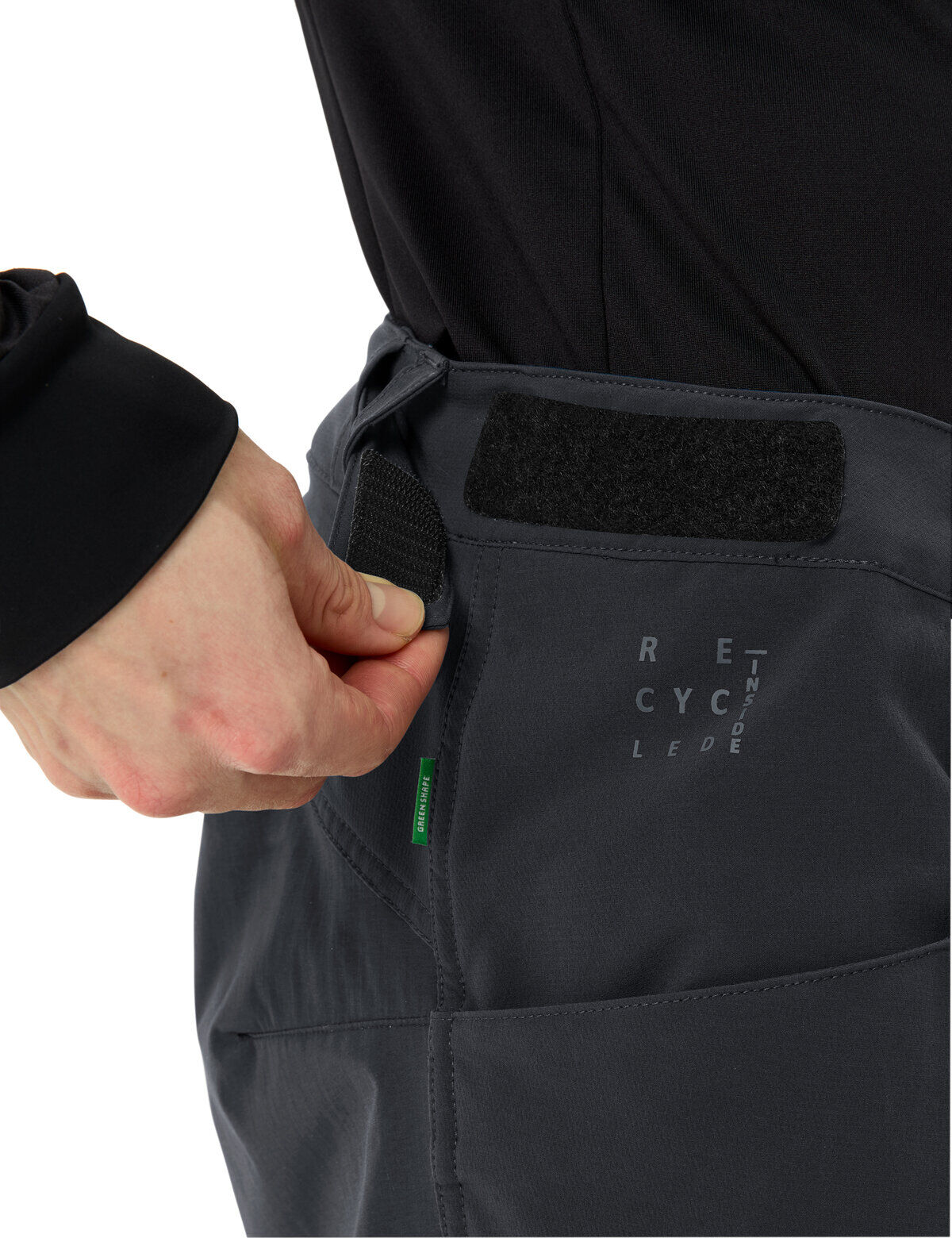 Softshellhose VAUDE "MEN'S QIMSA LIGHT SOFTSHELL PANTS II", Herren, Gr. 3XL, N-Gr, grau (schwarz), Obermaterial: 91% Polyester, 9% Elasthan, Hosen Softshellhose, windabweisendes Material, wasserdichter Einsatz am Gesäss schwarz 3XL, N-Gr