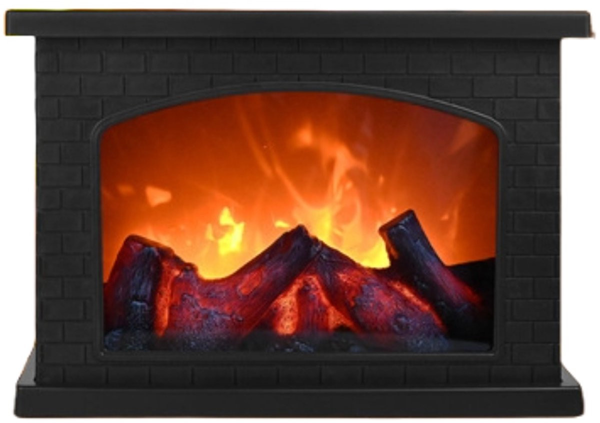 Ceruzo Led Sfeerhaard Mini Open Haard Lantaarn H 20 x B 12 x D 28 cm