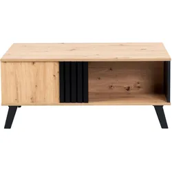 COUCHTISCH Holz- und Schwarzeffekt 100/60/43 cm