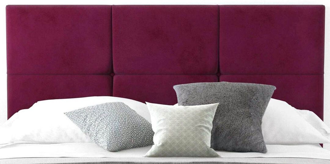Fairmont Park Schaefer Upholstered Velvet Headboard Burgundy Kingsize (5')