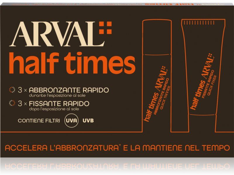 Arval Half Times Fast Tanning Bottle + Tube Set huile protectrice accélérateur de bronzage