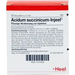ACIDUM SUCCINICUM INJEEL Ampullen 10 St