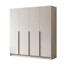 KLEIDERSCHRANK AUREL 4D in KASCHMIR mit schwarzen Griffen