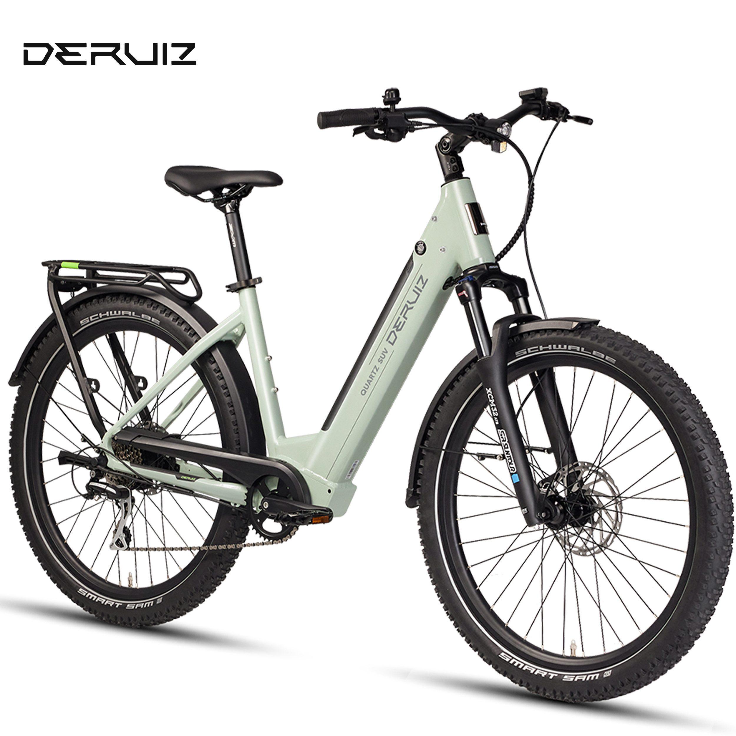 E-Bike Trekkingrad 28 Zoll, SUV, 644Wh, 161km, Bluetooth+App, Cityrad, bis zu 170kg 8 Gang SHIMANO Acera RD-M360 SGS Schaltwerk, Kettenschaltung