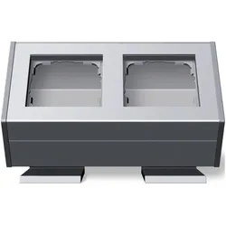 Gira, Zubehör Schalterprogramm, 119226 Profil 2-fach aluminium Profil 55 m.Befestigungswinkel