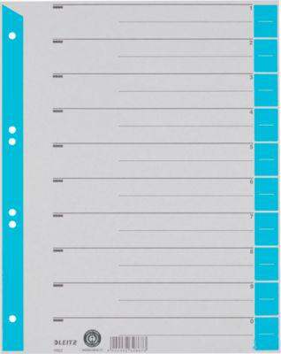 LEITZ® Trennblätter A4 1652, zur freien Verwendung, 25 Stück, hellblau