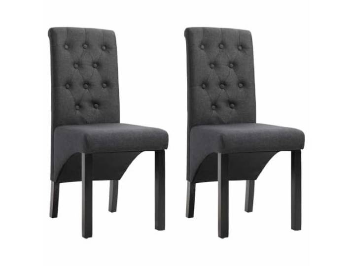 KTHLBRH Esszimmerstuehle 2 STK Dunkelgrau Stoff mit Holzbeinen 2 Stk, Dunkelgrau, Stoffbezug, Holzbeine, gepolstert, ergonomisch, 110 kg belastbar