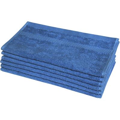 Gästehandtuch DYCKHOFF "Planet", blau, B:30cm L:50cm, Walkfrottier, Obermaterial: 100% Baumwolle, Handtücher
