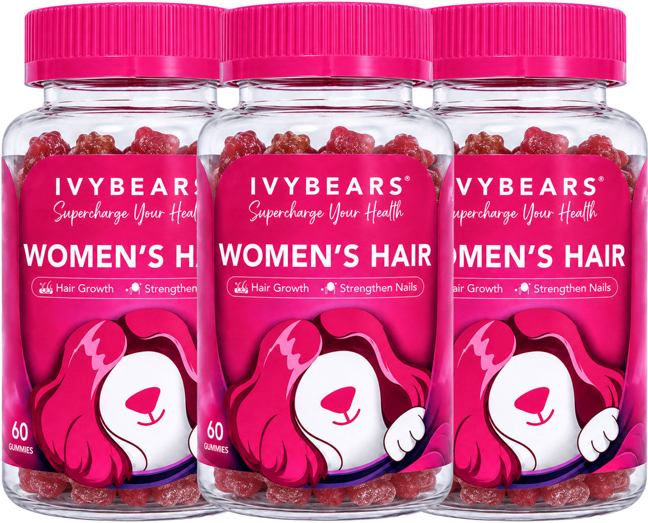 IVYBEARS Womens Hair Vitamins 3x60pcs