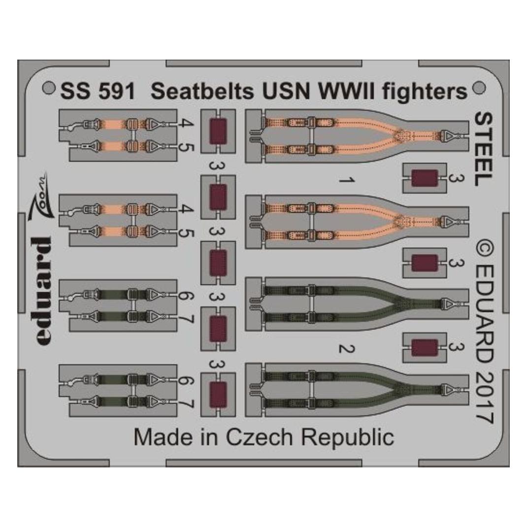 Eduard Seatbelts USN WWII fighters STEEL (SS591)