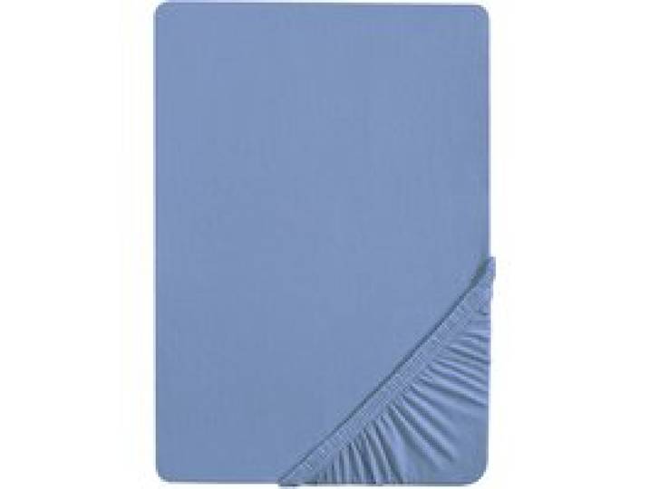 BIBERNA Drap-housse en jersey, 90-200 x 200-220 cm (Bleu, 180-200 x 200 cm)