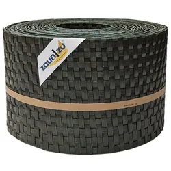 zaun zu® Sichtschutzstreifen Rattan für Doppelstabmatten Grün 10x 2,55m