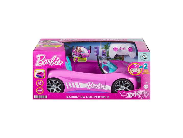 hot wheels-cabriolet radiocommandé barbie-peut accueillir 2 poupées