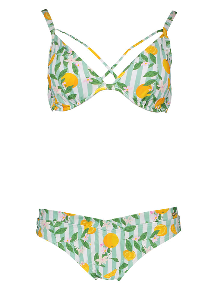 Buffalo Bikini in Hellgrün/ Gelb - 42D-Cup