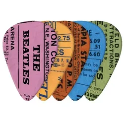 D'Addario The Beatles 1964 Tour Ticket Stub Guitar Picks (0.70 mm), Plektrum, Mehrfarbig