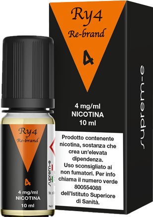 Suprem-e Ry4 Re-Brand Liquido Pronto 10ml Tabacco Caramello Vaniglia Biscotto
