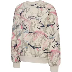 hummel hmlJR Loose Print Sweatshirt Mädchen 1940 - silver birch 146/152