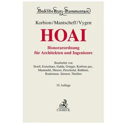 Honorarordnung für Architekten und Ingenieure (HOAI), Fachbücher von Klaus Vygen, Jack Mantscheff, Hermann Korbion
