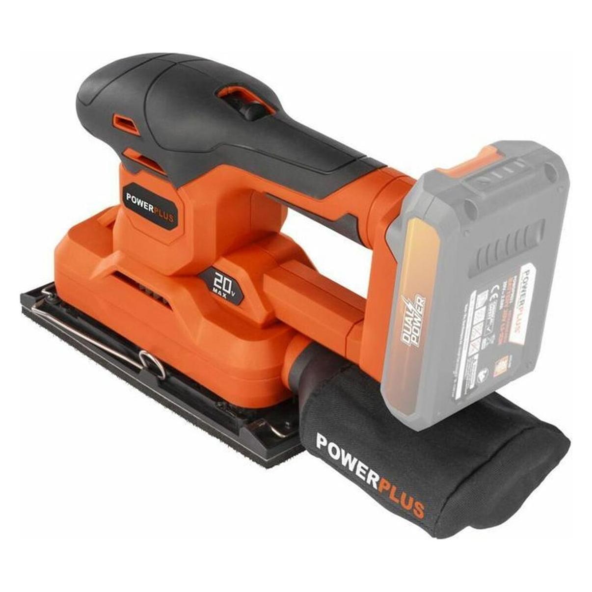 Powerplus Dual Power Schwingschleifer 20V - excl. Akku und Ladegerät - 1 Acc. (Schwingschleifer) (POWDP50300)