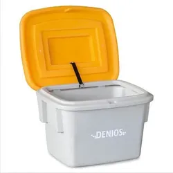 Streugutbehälter SB 60 aus Polyethylen (PE), mit orangefarbenem Deckel