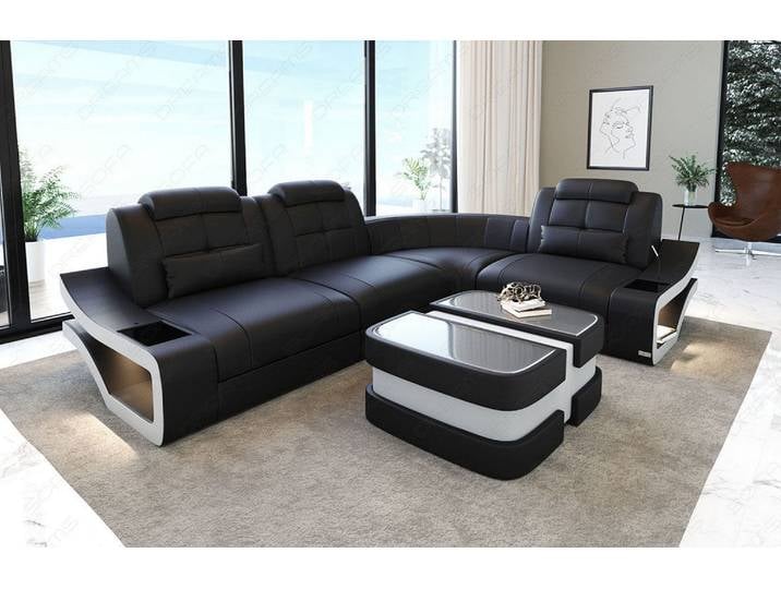 Ecksofa Elena Eleganz L-Form aus Leder
