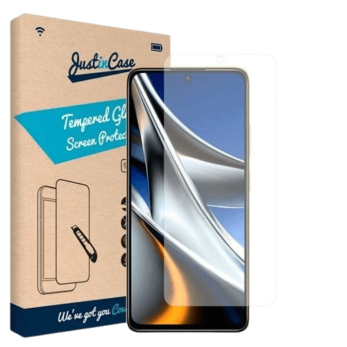 Just in Case Gehaertetes Glas Durchsichtige Displayschutzfolie Poco X4 Pro