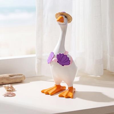 Evergreen Gordy Goose Table Decor with Fabric Accessory Set, Flower