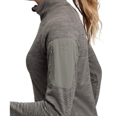 Laufshirt ENERGETICS "Da.-Langarmshirt Wilona W", Damen, Gr. M, 909 melange, anthraci, Obermaterial: 90% Polyester, 10% Elasthan, normal, Rundhals, Shirts Laufshirt, mit Rundhalsausschnitt, schnell trocknend, atmungsaktiv