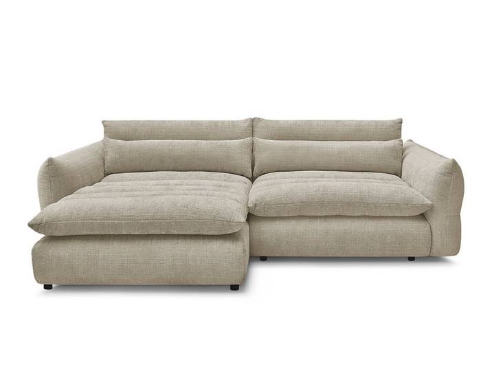Ecksofa BOBOCHIC NEIL Stoff mit Textur beige