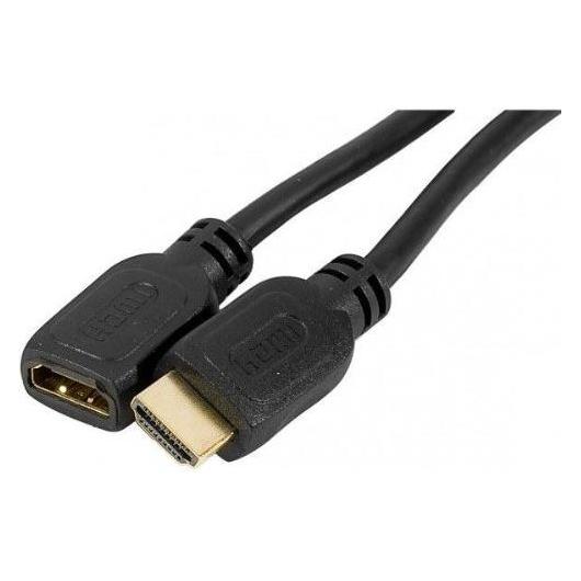Exertis Connect High Speed HDMI Verlängerungskabel, vergoldet, HDMI St. A / Bu. A, 1,0 m Hochwertiges Kabel zur Über (1 m) (128395)
